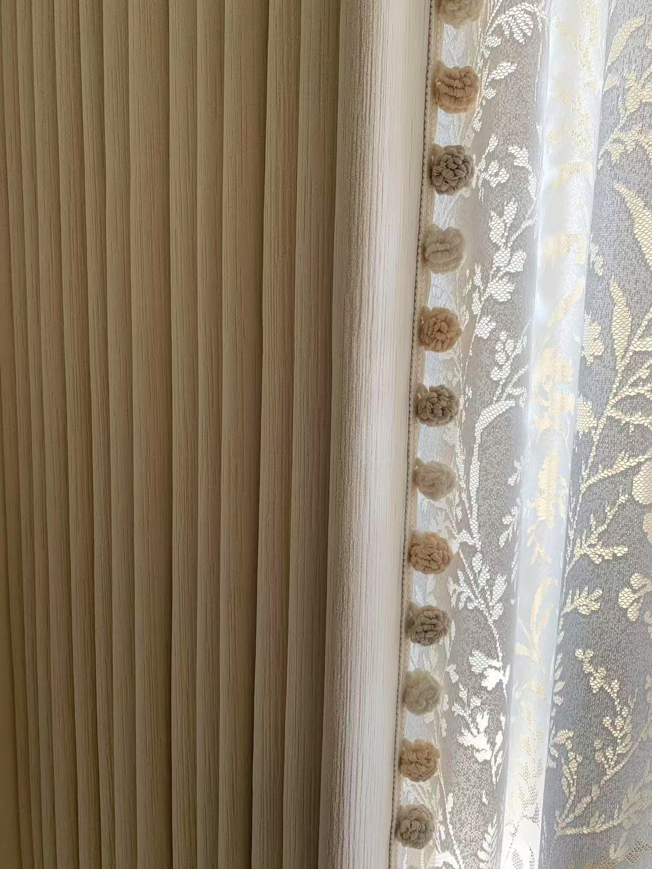 法式奶油风格窗帘 法式奶油风格窗帘