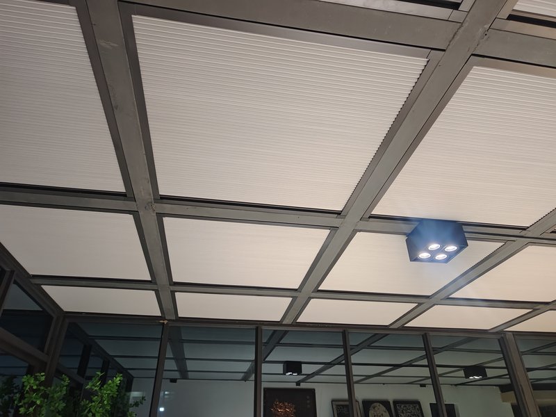 遮阳蜂巢天棚帘