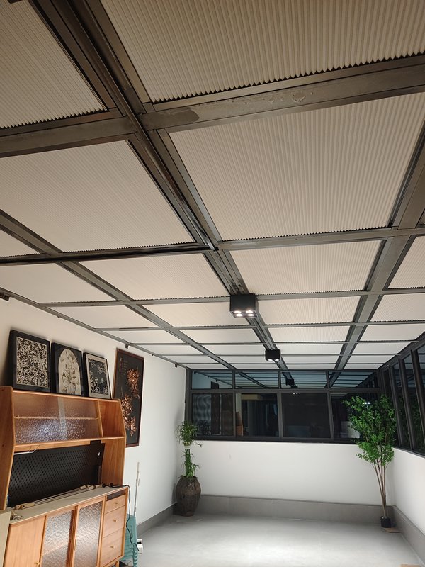 遮阳蜂巢天棚帘