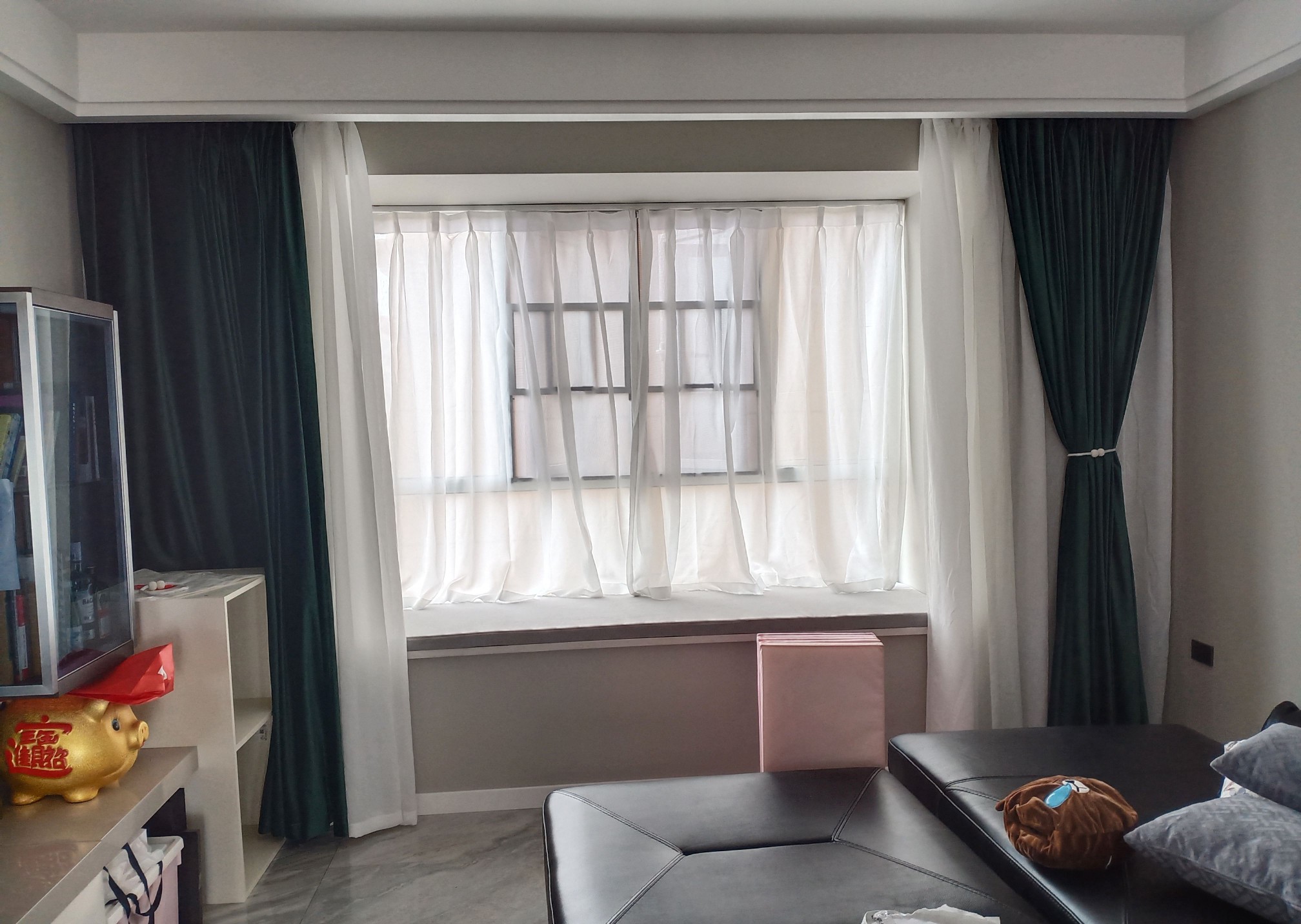 海口市3房1厅窗帘制作安装案例