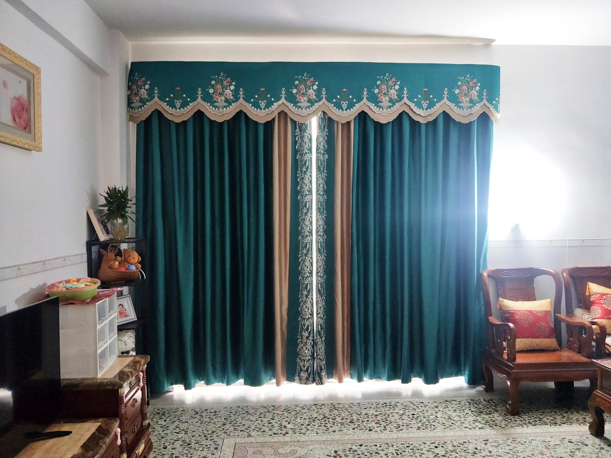 新中式风格窗帘定制安装