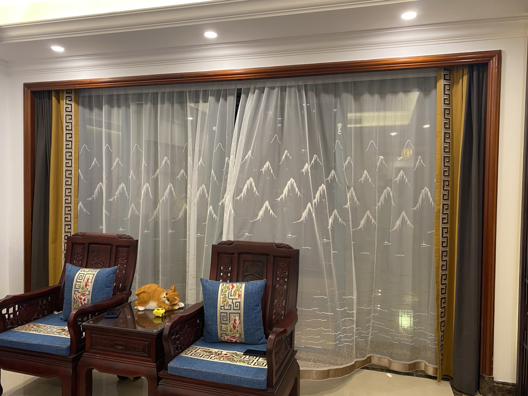 新中式客厅窗帘